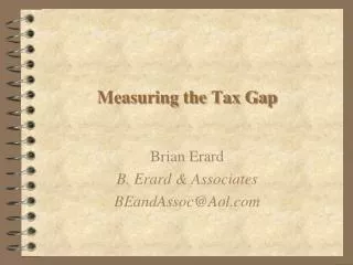 Measuring the Tax Gap