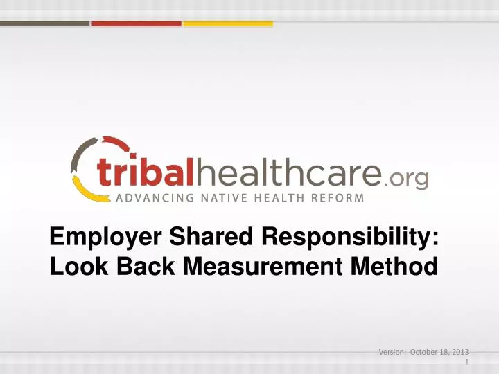 employer shared responsibility look back measurement method