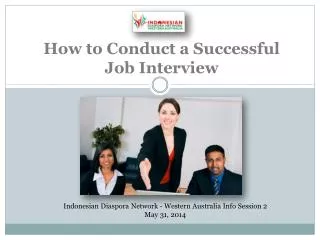 How to Conduct a S uccessful Job Interview