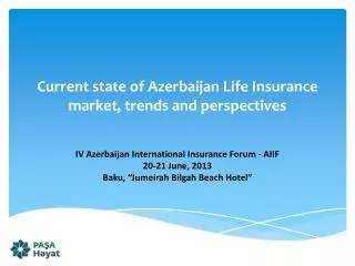 Current state of Azerbaijan Life Insurance market, trends and perspectives