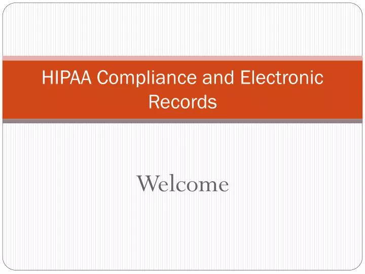 hipaa compliance and electronic records