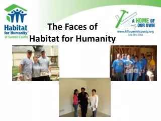 The Faces of Habitat for Humanity