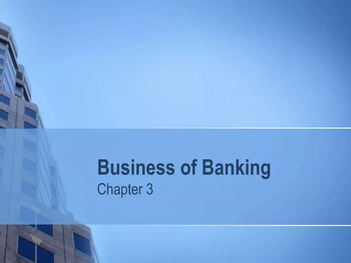 business of banking