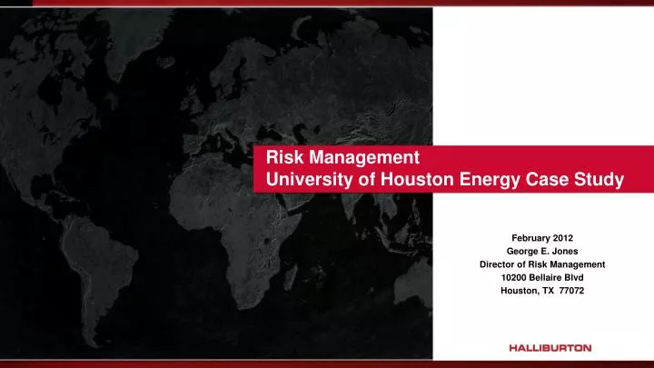 risk management university of houston energy case study