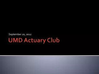 UMD Actuary Club