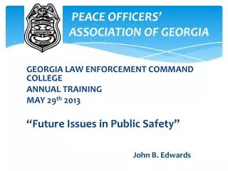 PEACE OFFICERS’ A ASSOCIATION OF GEORGIA