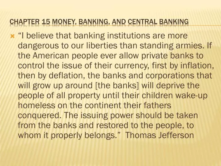 chapter 15 money banking and central banking