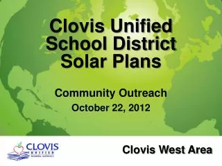 Clovis Unified School District Solar Plans