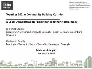 Together 202: A Community Building Corridor ___________________________________ A Local Demonstration Project for Toget
