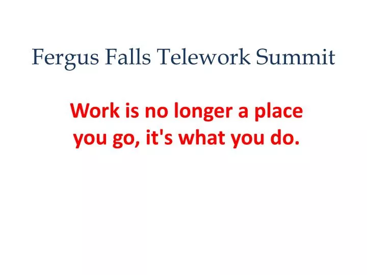 fergus falls telework summit