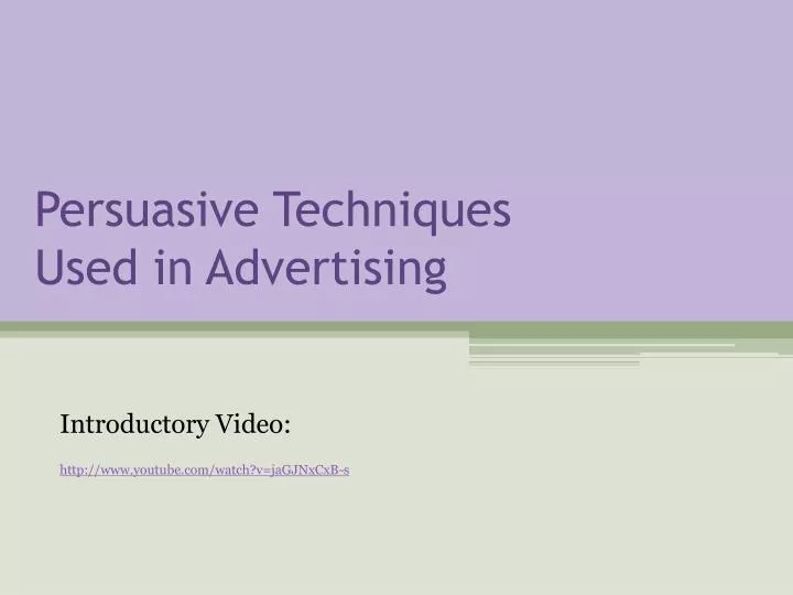 persuasive techniques used in advertising