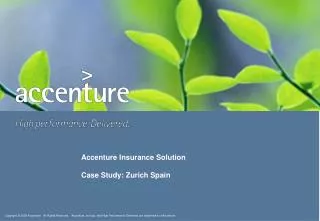 Accenture Insurance Solution Case Study: Zurich Spain