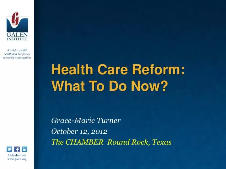health care reform what to do now