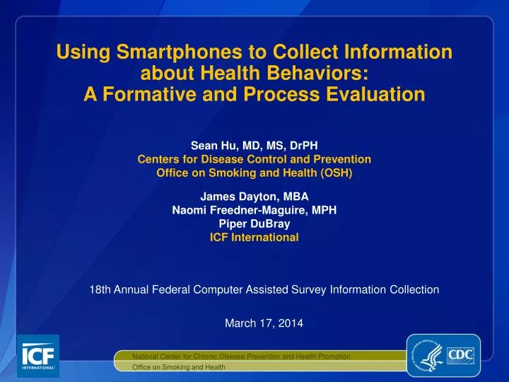 using smartphones to collect information about health behaviors a formative and process evaluation