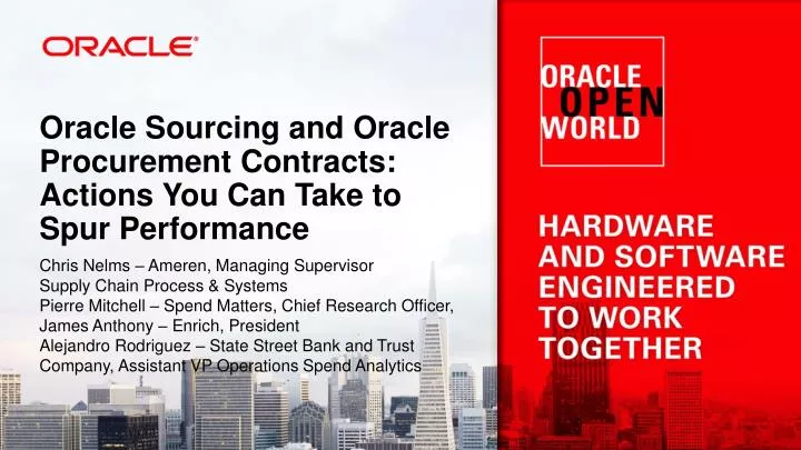 oracle sourcing and oracle procurement contracts actions you can take to spur performance