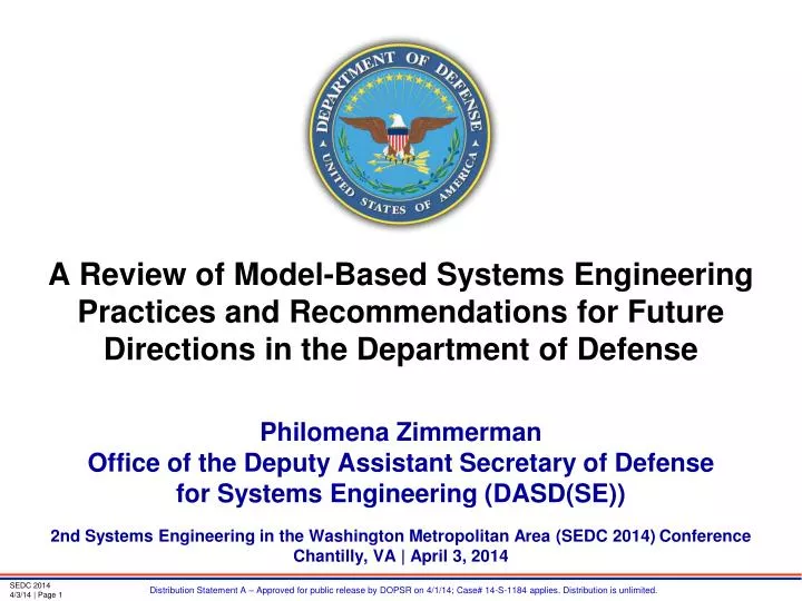 PPT - A Review of Model-Based Systems Engineering Practices and ...