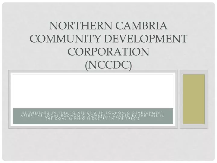 northern cambria community development corporation nccdc