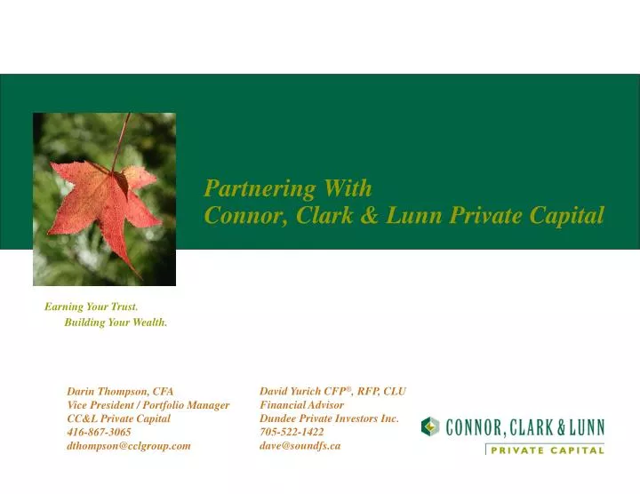 partnering with connor clark lunn private capital