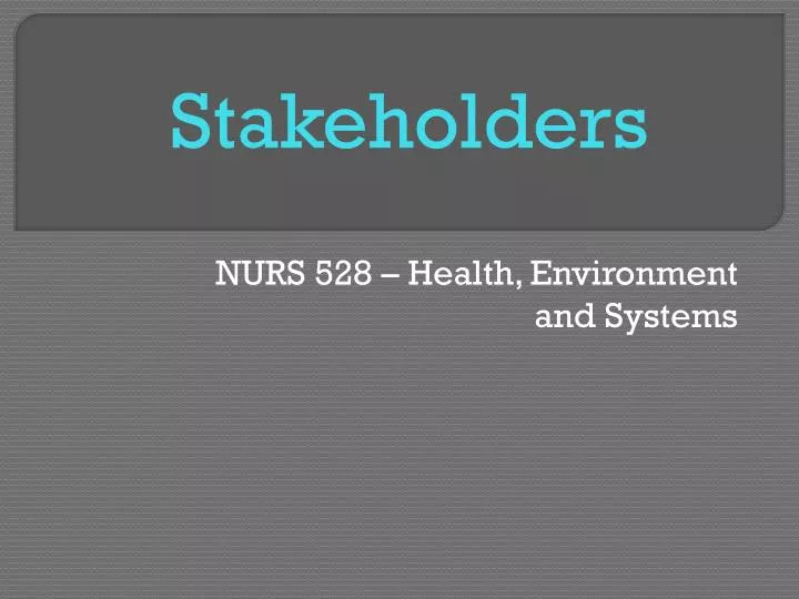 nurs 528 health environment and systems