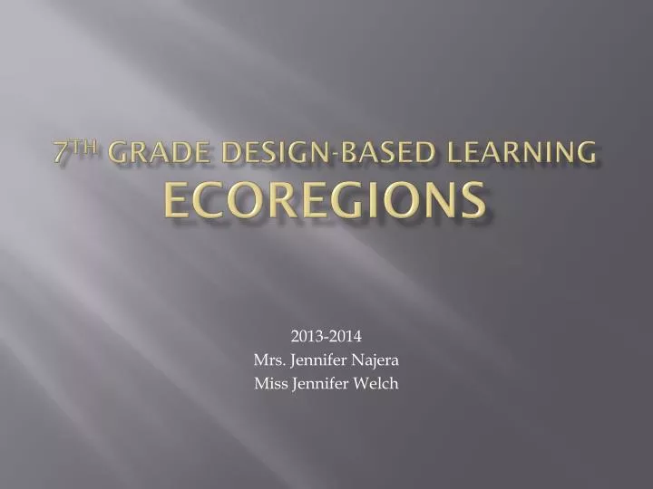 7 th grade design based learning ecoregions