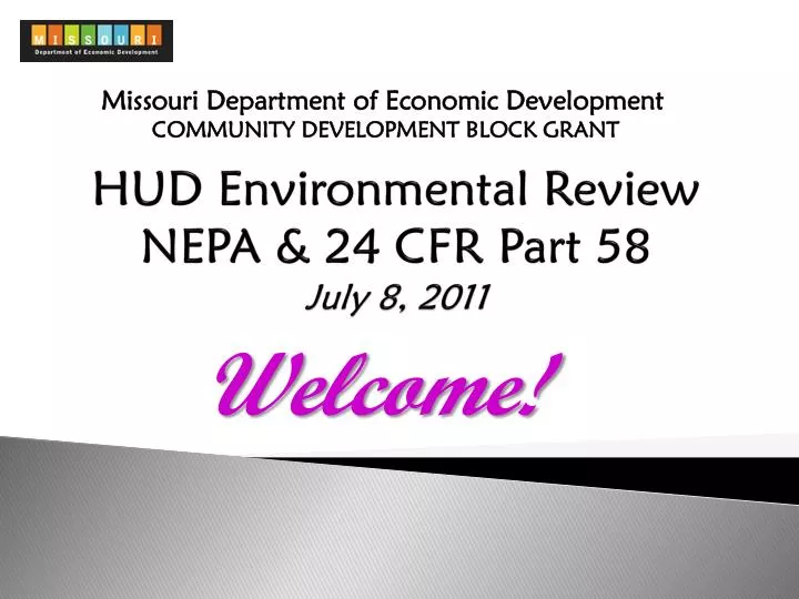 hud environmental review nepa 24 cfr part 58 july 8 2011