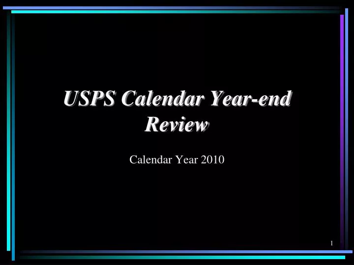 usps calendar year end review