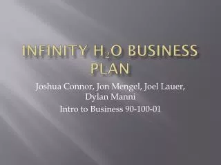 Infinity H₂O Business Plan