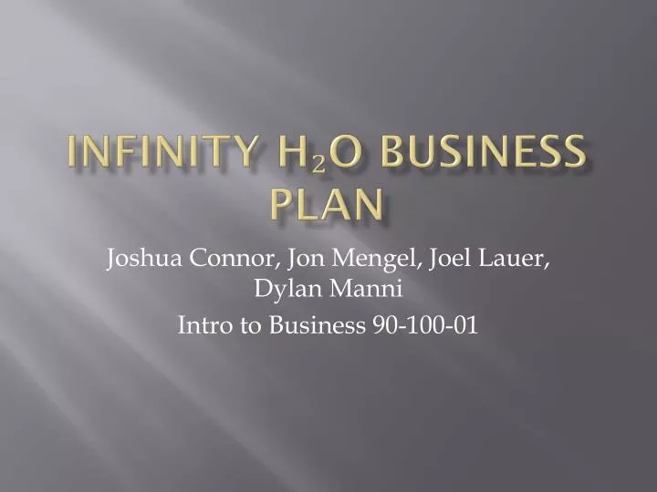 infinity h o business plan