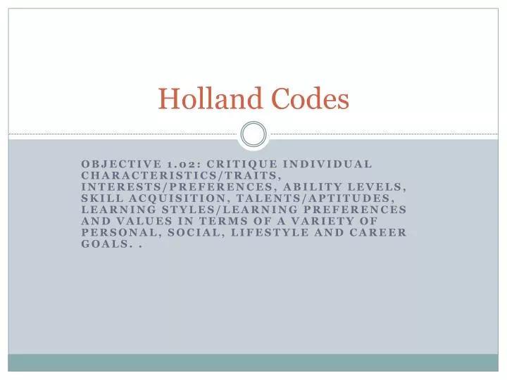 holland codes