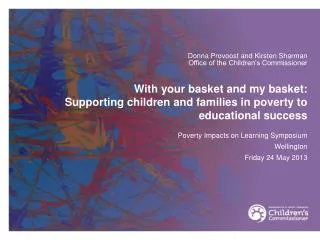 With your basket and my basket: Supporting children and families in poverty to educational success