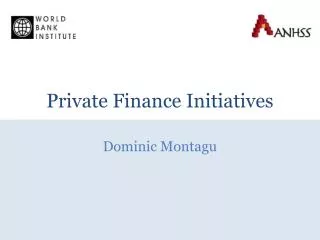Private Finance Initiatives