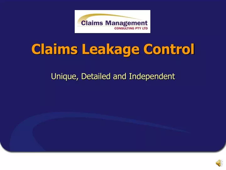 claims leakage control