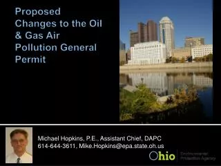 Proposed Changes to the Oil &amp; Gas Air Pollution General Permit