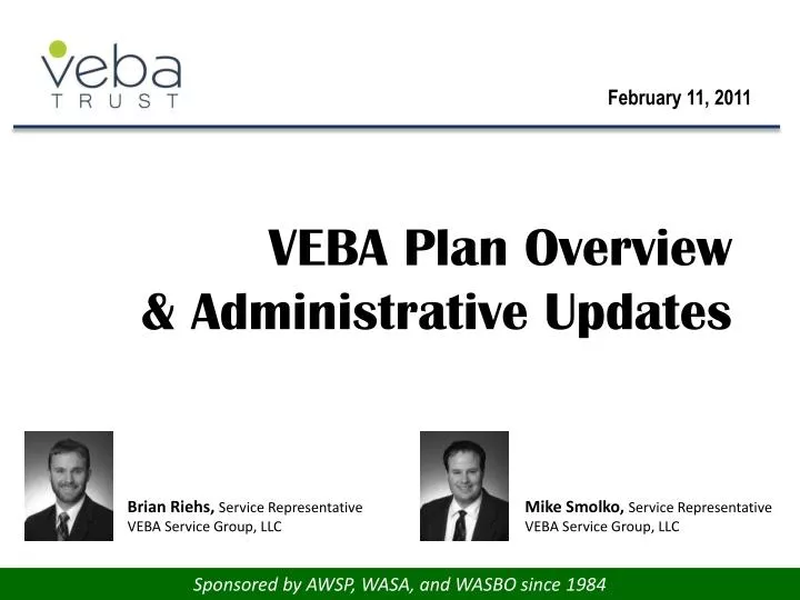 veba plan overview administrative updates