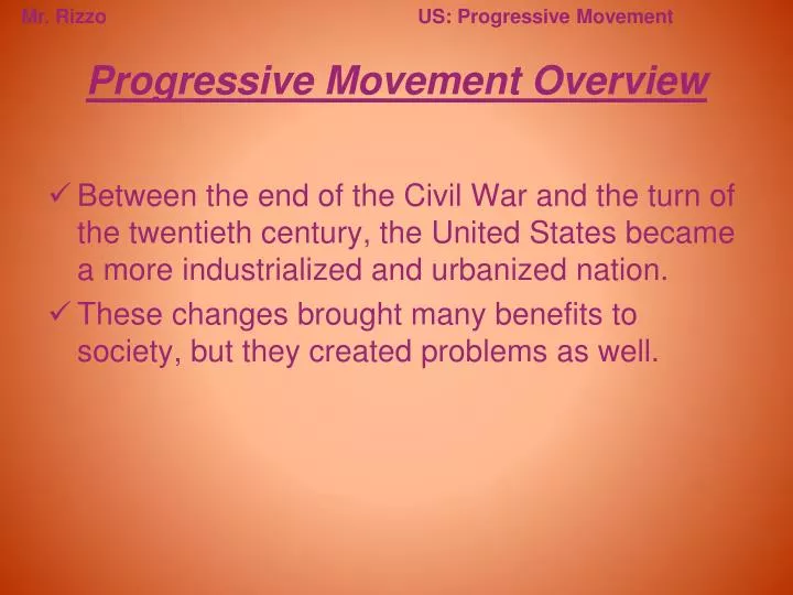 progressive movement overview
