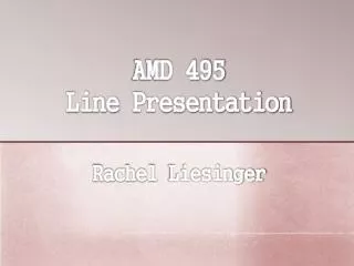 AMD 495 Line Presentation