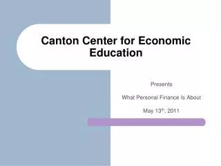 Canton Center for Economic Education