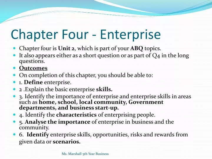 chapter four enterprise