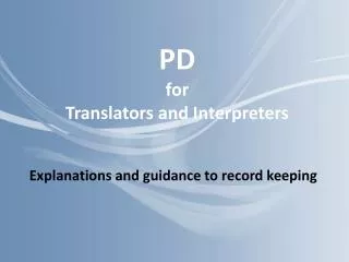 pd for translators and interpreters