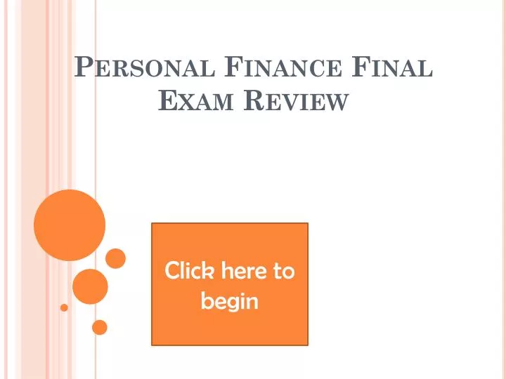 personal finance final exam review