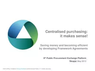 Centralised purchasing: it makes sense!