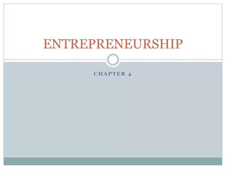 entrepreneurship