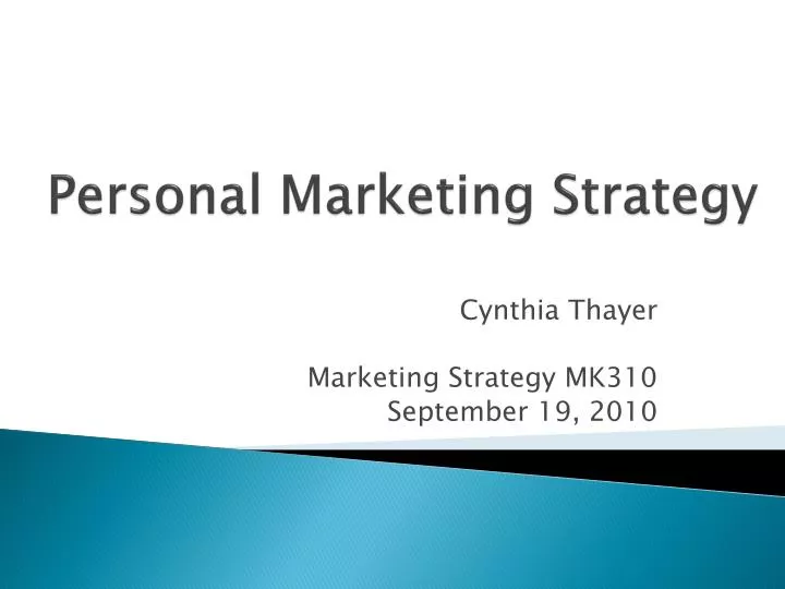 personal marketing strategy