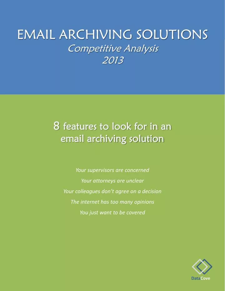 email archiving solutions competitive analysis 2013