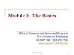 Module 1: The Basics - slide 1