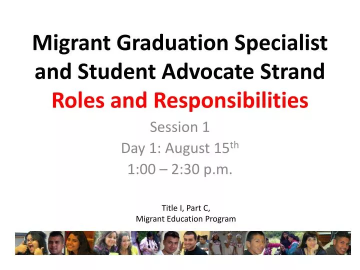 migrant graduation specialist and student advocate strand roles and responsibilities