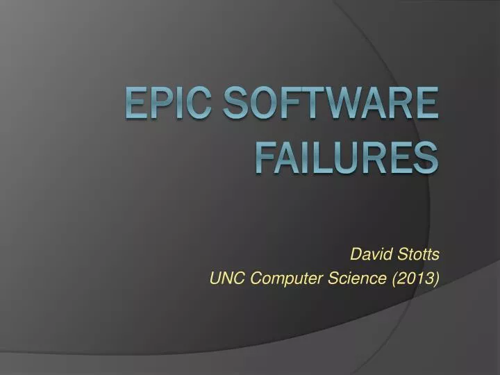 david stotts unc computer science 2013