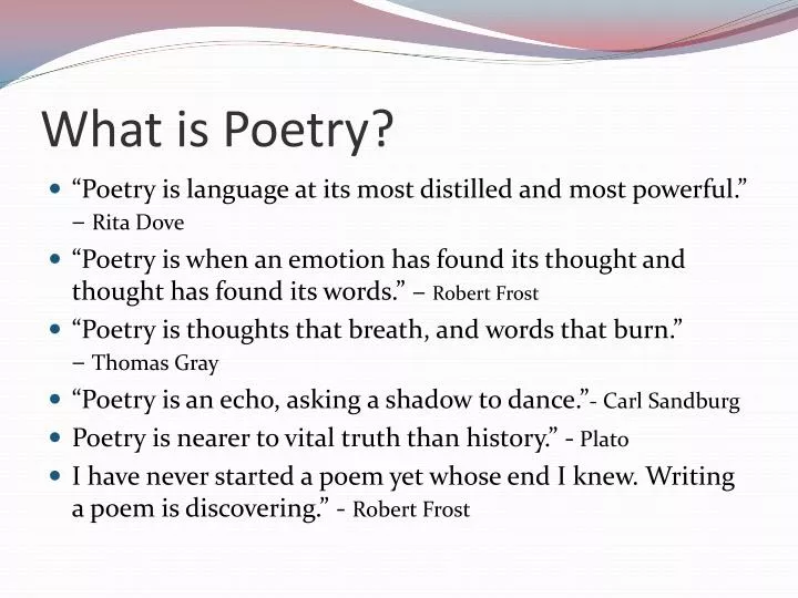 what is poetry