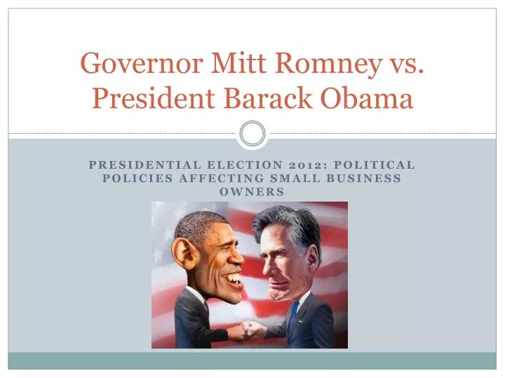 governor mitt romney vs president barack obama