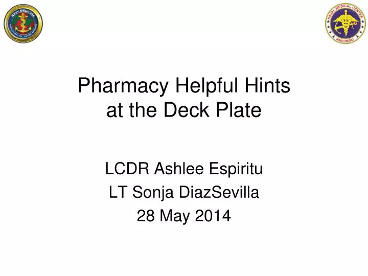 pharmacy helpful h ints at the deck p late